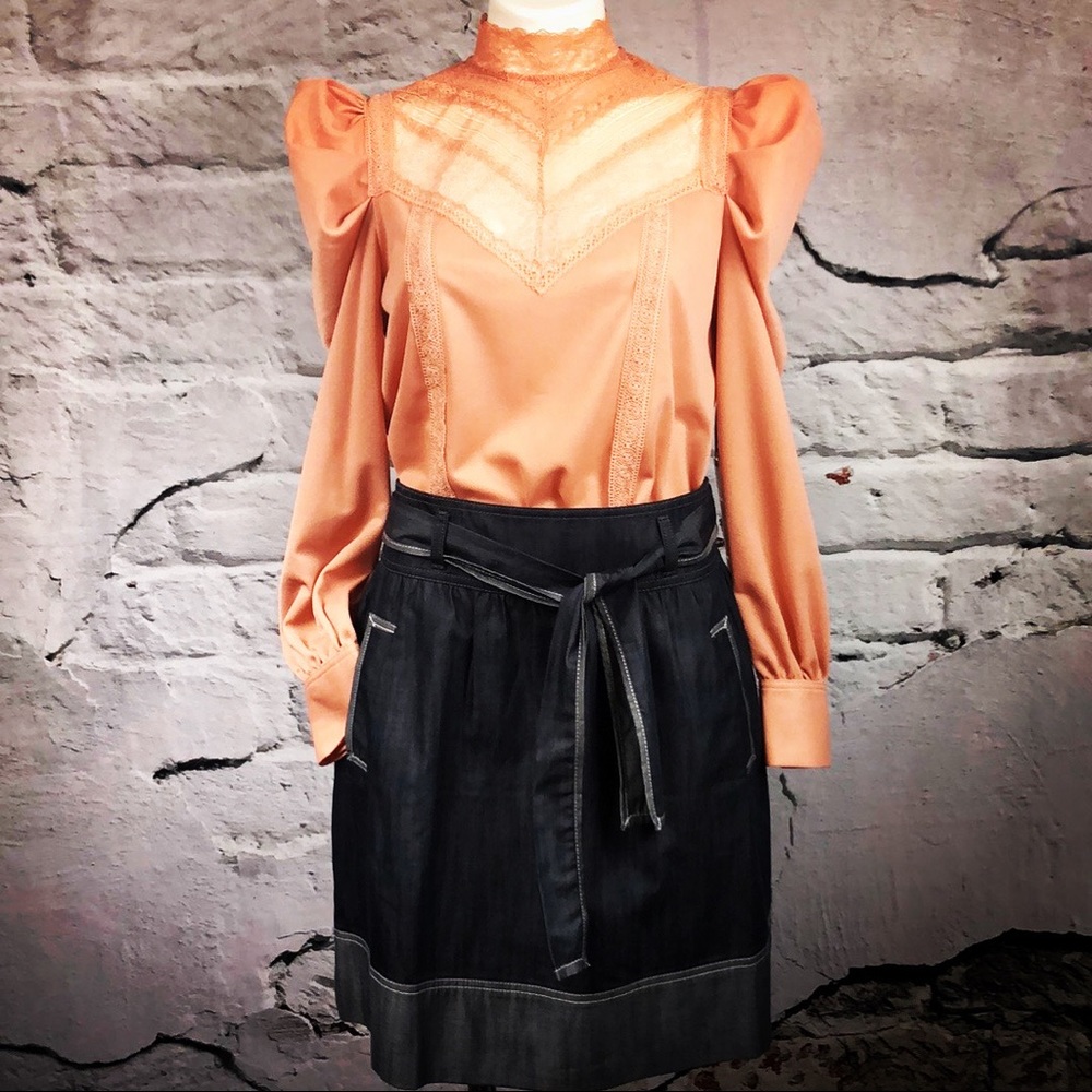 7566 Victorian long sleeve lace detail blouse - Picture 2 of 8